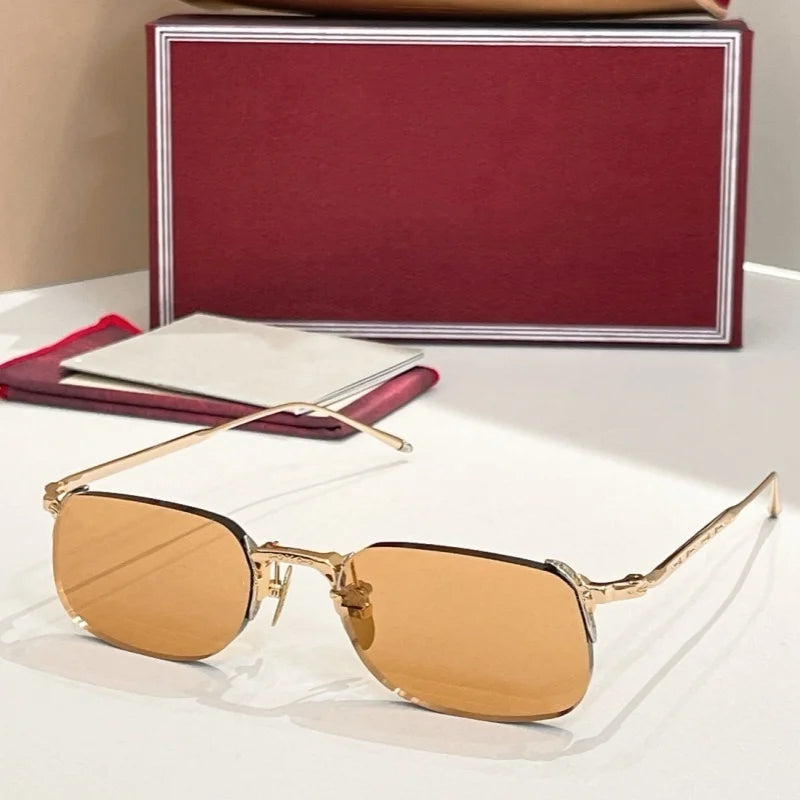 FONDA pure titanium frameless sunglasses - top-quality fashionable luxury accessories designed for both men and women with UV400