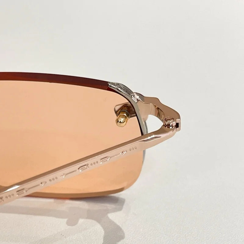 FONDA pure titanium frameless sunglasses - top-quality fashionable luxury accessories designed for both men and women with UV400