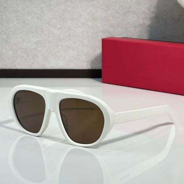 New Oversized Pilot Oval Sunglasses For Women Brand Designer Ladies Retro Eyeware Simple Outdoor Driving Traveling Sun Glasses