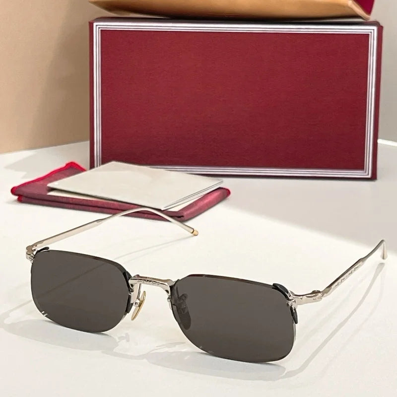 FONDA pure titanium frameless sunglasses - top-quality fashionable luxury accessories designed for both men and women with UV400