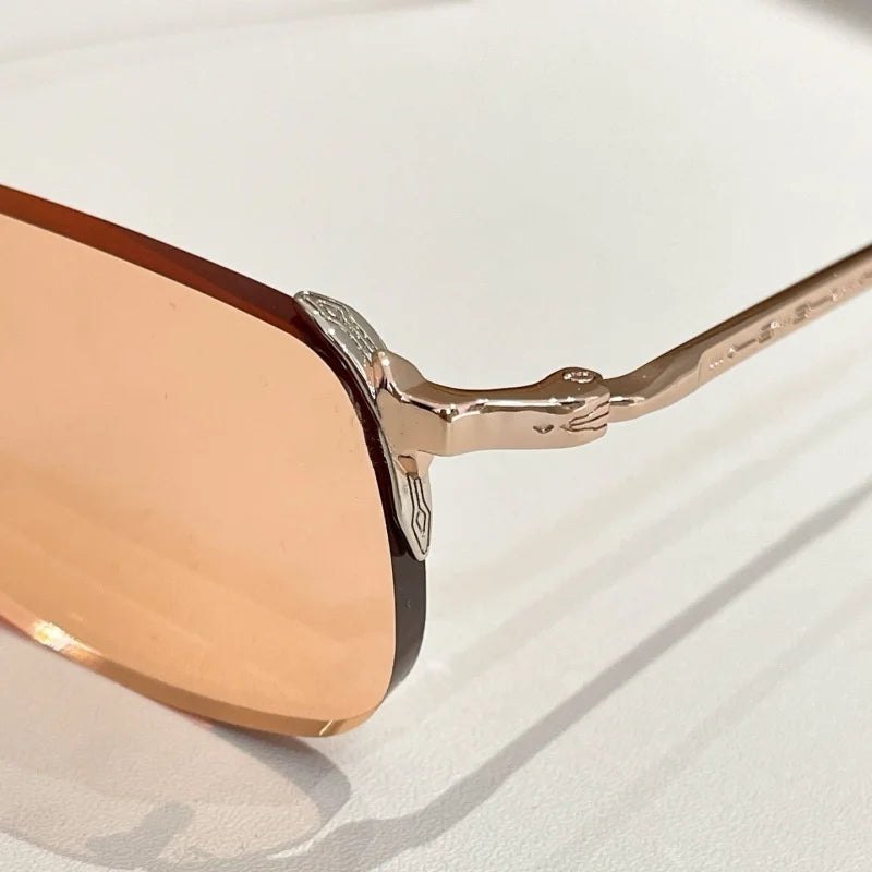 FONDA pure titanium frameless sunglasses - top-quality fashionable luxury accessories designed for both men and women with UV400