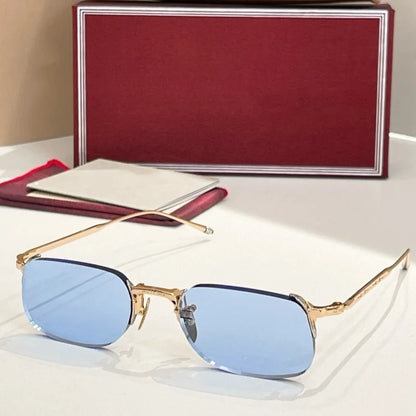 FONDA pure titanium frameless sunglasses - top-quality fashionable luxury accessories designed for both men and women with UV400