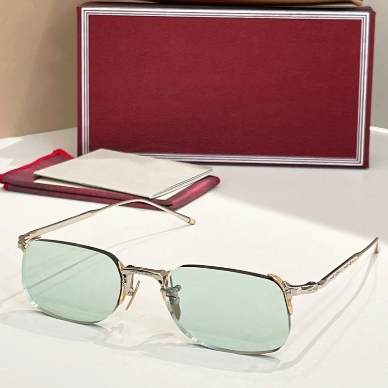 FONDA pure titanium frameless sunglasses - top-quality fashionable luxury accessories designed for both men and women with UV400