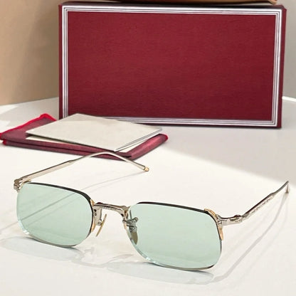 FONDA pure titanium frameless sunglasses - top-quality fashionable luxury accessories designed for both men and women with UV400