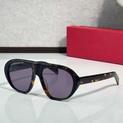 New Oversized Pilot Oval Sunglasses For Women Brand Designer Ladies Retro Eyeware Simple Outdoor Driving Traveling Sun Glasses