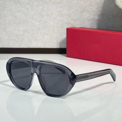 New Oversized Pilot Oval Sunglasses For Women Brand Designer Ladies Retro Eyeware Simple Outdoor Driving Traveling Sun Glasses