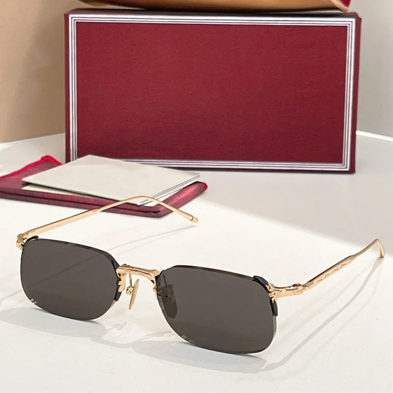 FONDA pure titanium frameless sunglasses - top-quality fashionable luxury accessories designed for both men and women with UV400