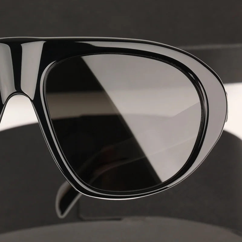 New Oversized Pilot Oval Sunglasses For Women Brand Designer Ladies Retro Eyeware Simple Outdoor Driving Traveling Sun Glasses