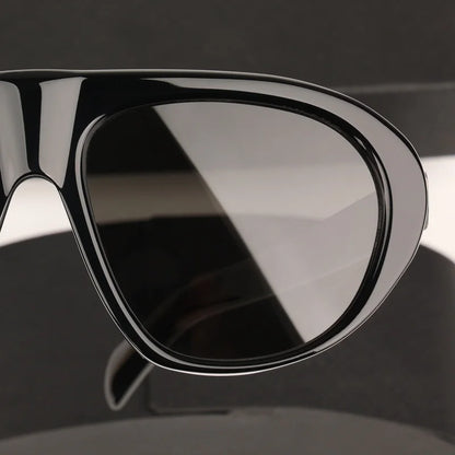 New Oversized Pilot Oval Sunglasses For Women Brand Designer Ladies Retro Eyeware Simple Outdoor Driving Traveling Sun Glasses