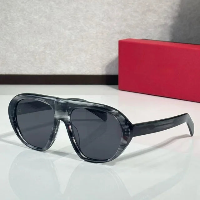 New Oversized Pilot Oval Sunglasses For Women Brand Designer Ladies Retro Eyeware Simple Outdoor Driving Traveling Sun Glasses