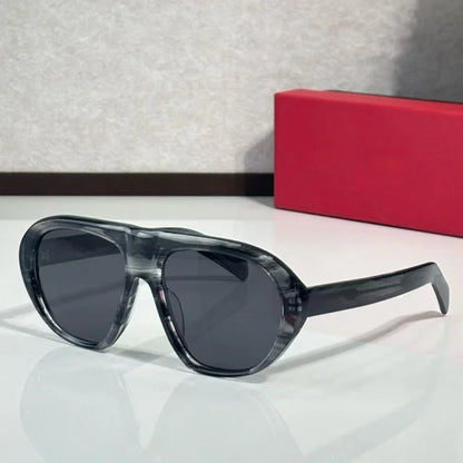 New Oversized Pilot Oval Sunglasses For Women Brand Designer Ladies Retro Eyeware Simple Outdoor Driving Traveling Sun Glasses