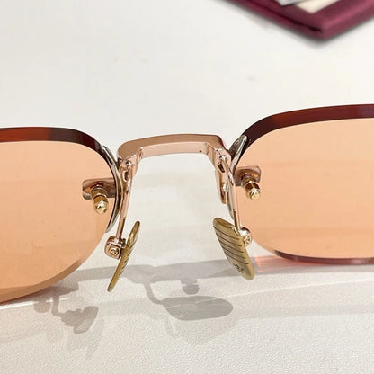 FONDA pure titanium frameless sunglasses - top-quality fashionable luxury accessories designed for both men and women with UV400